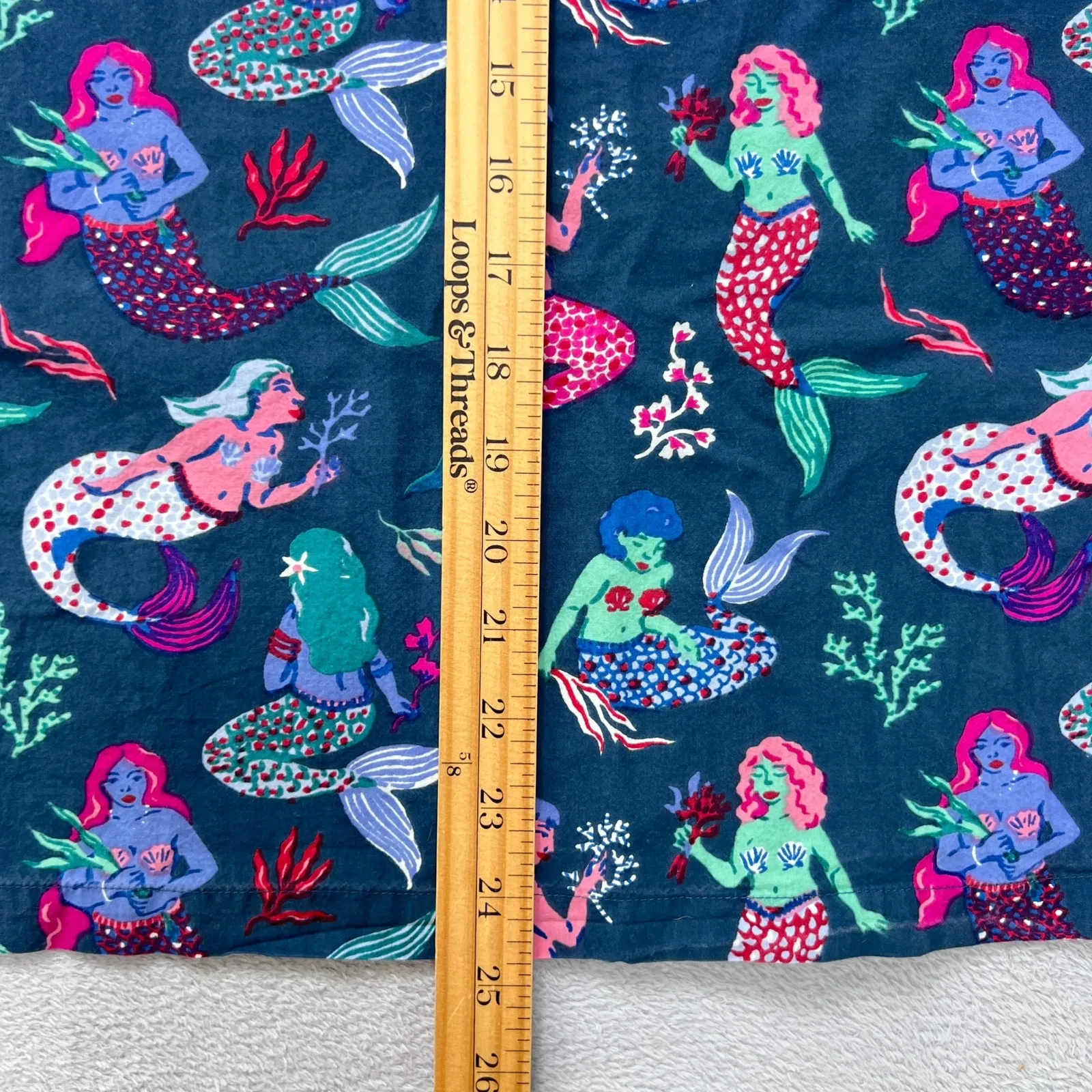 Printfresh Womens Mermaid Organic Cotton Pajama Top Small Short Sleeve Sleep - Image 7