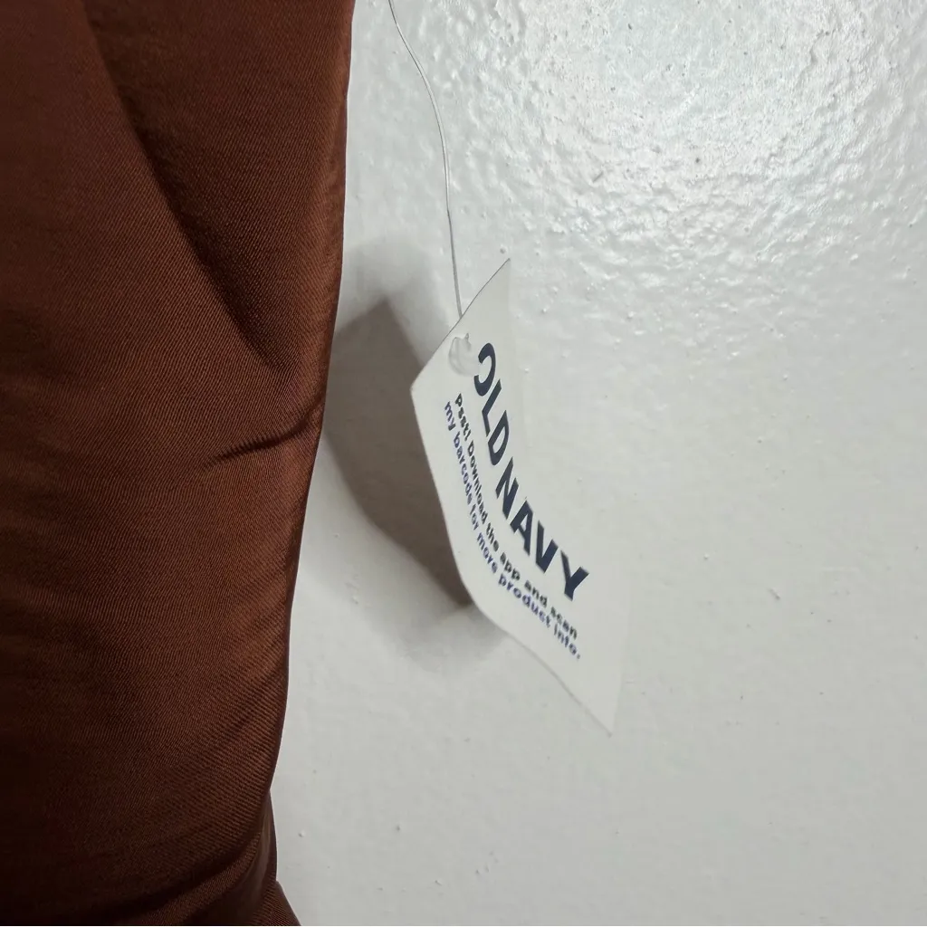 NWT Old Navy Cocoa Satin Summer Wedding Sleeveless Midi Slip Dress 12 Minimalist - Image 7