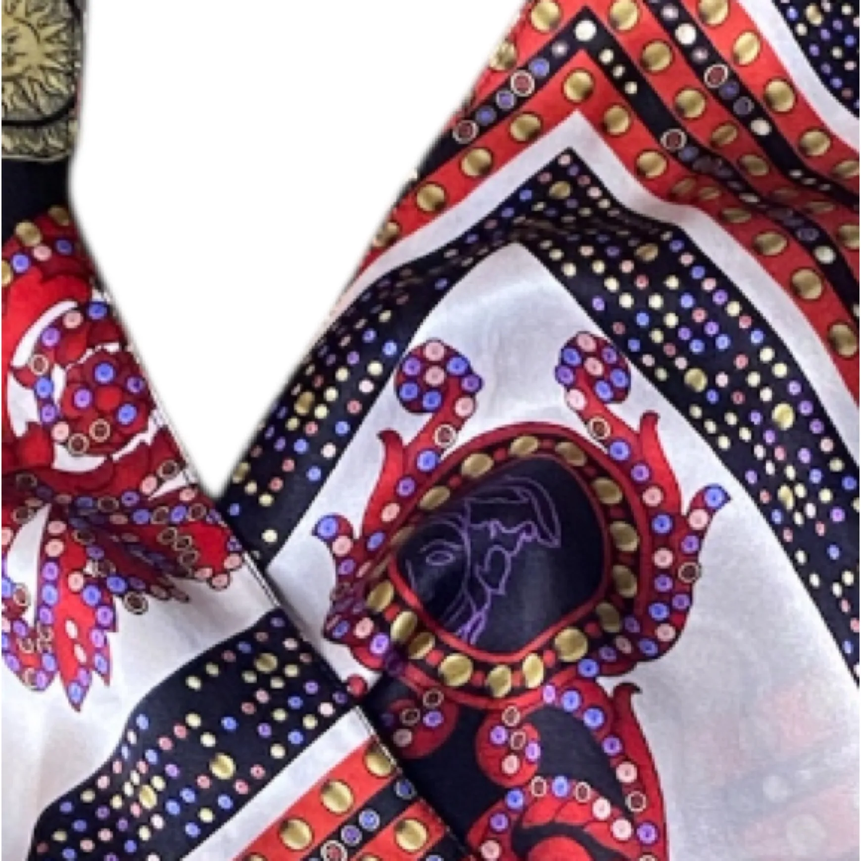 VINTAGE 90s Gianni Versace Barocco Sun & Medusa Halter Top - Image 5