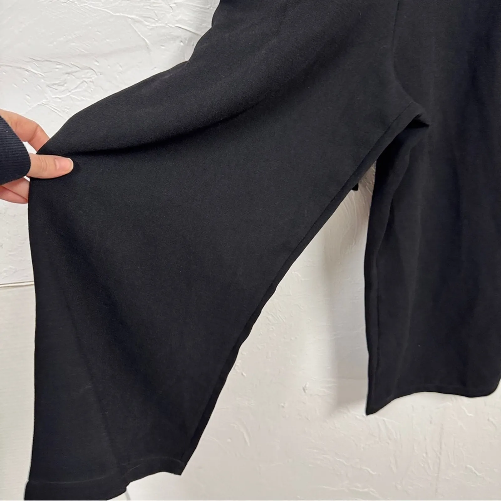 Anthropologie Ettitwa Black Wide Leg Jumpsuit Womens XS Casual Preppy Ties - Image 7