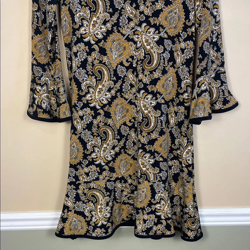 MICHAEL Michael Kors Women’s Paisley Print Multicolor Bell Sleeve A - Image 3