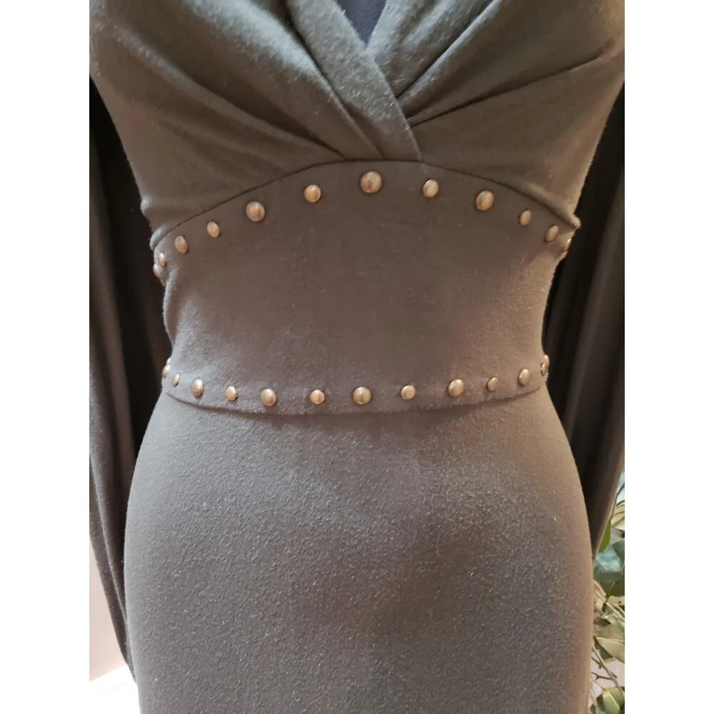 Jessica Howard Fit & Flare Dress Women's 6T Black Studded Waistband Back Zip - Image 8