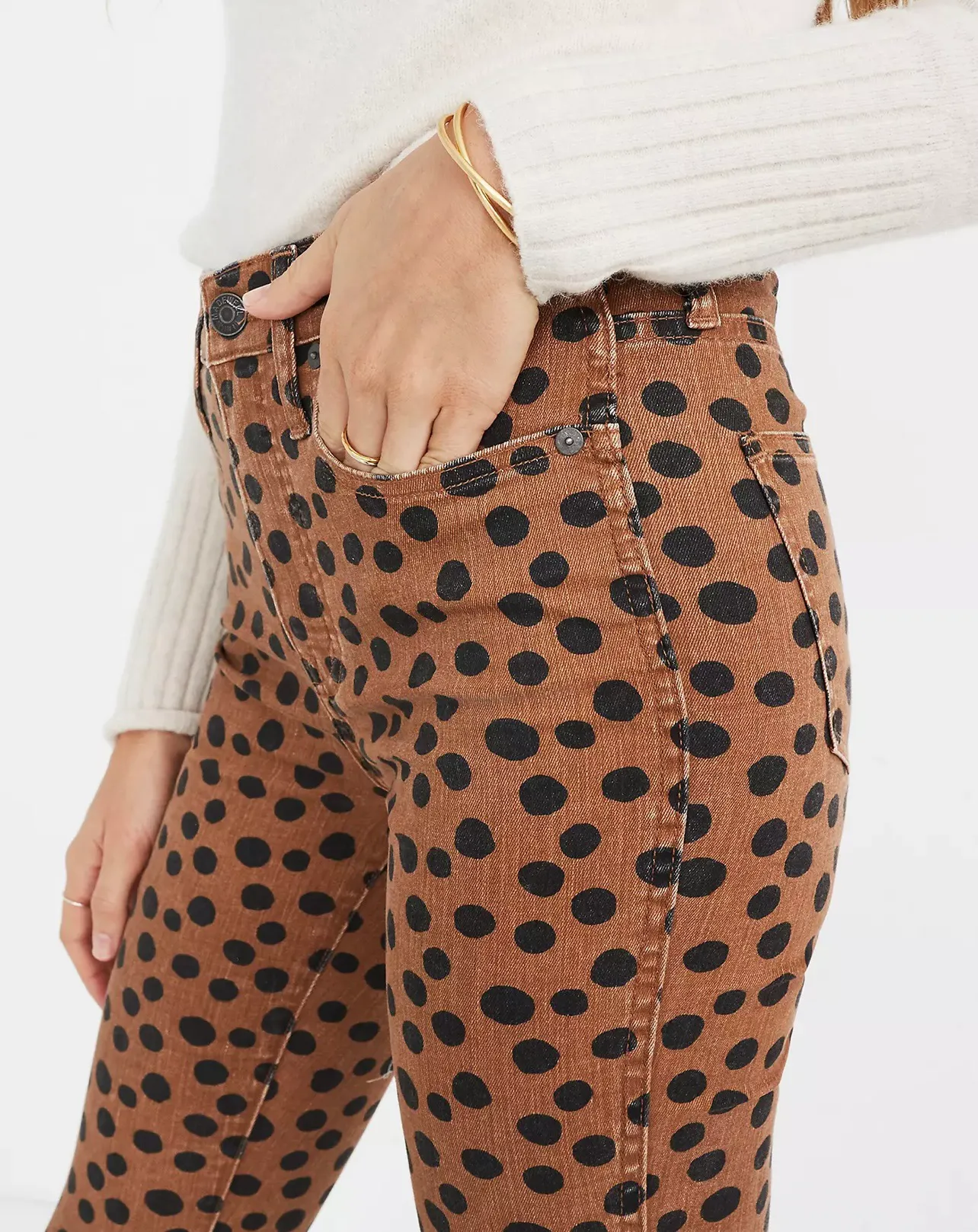 | 10" High-Rise Skinny Jeans in Leopard Dot | 24 - Image 4