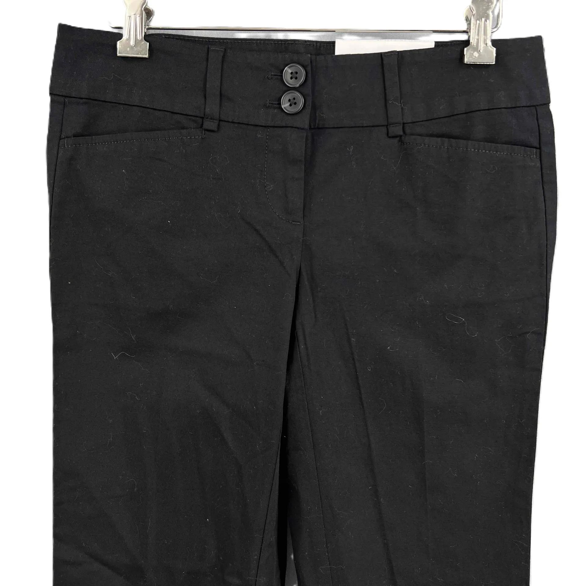 Loft‎ Black Original Crop Pant Straight Leg Cotton Womens Petite 0P - Image 2