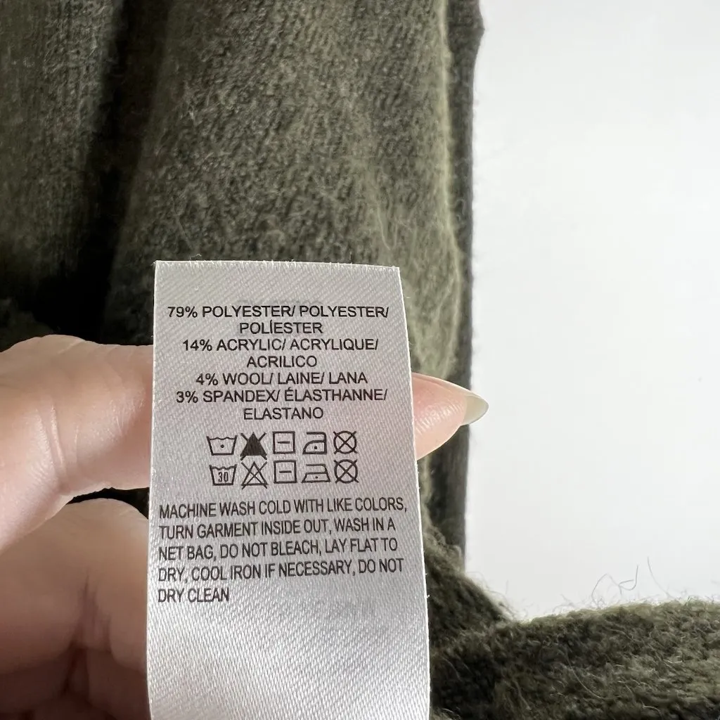 Lucky Brand Green Pullover Wool Blend‎ V Neck Sweater Women’s Large Soft - Image 6