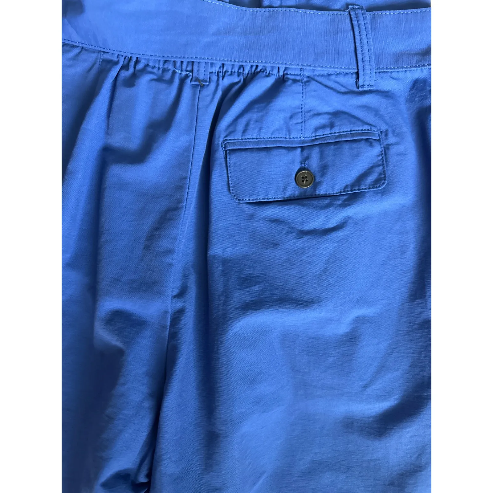 Banana Republic Wide Leg High Rise Paperbag Pant Voltage Blue Size 6 - Image 9