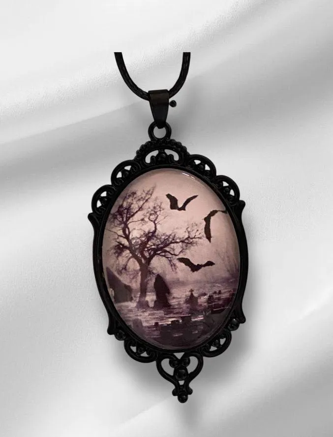 Gothic Black Pendant Necklace - Image 6