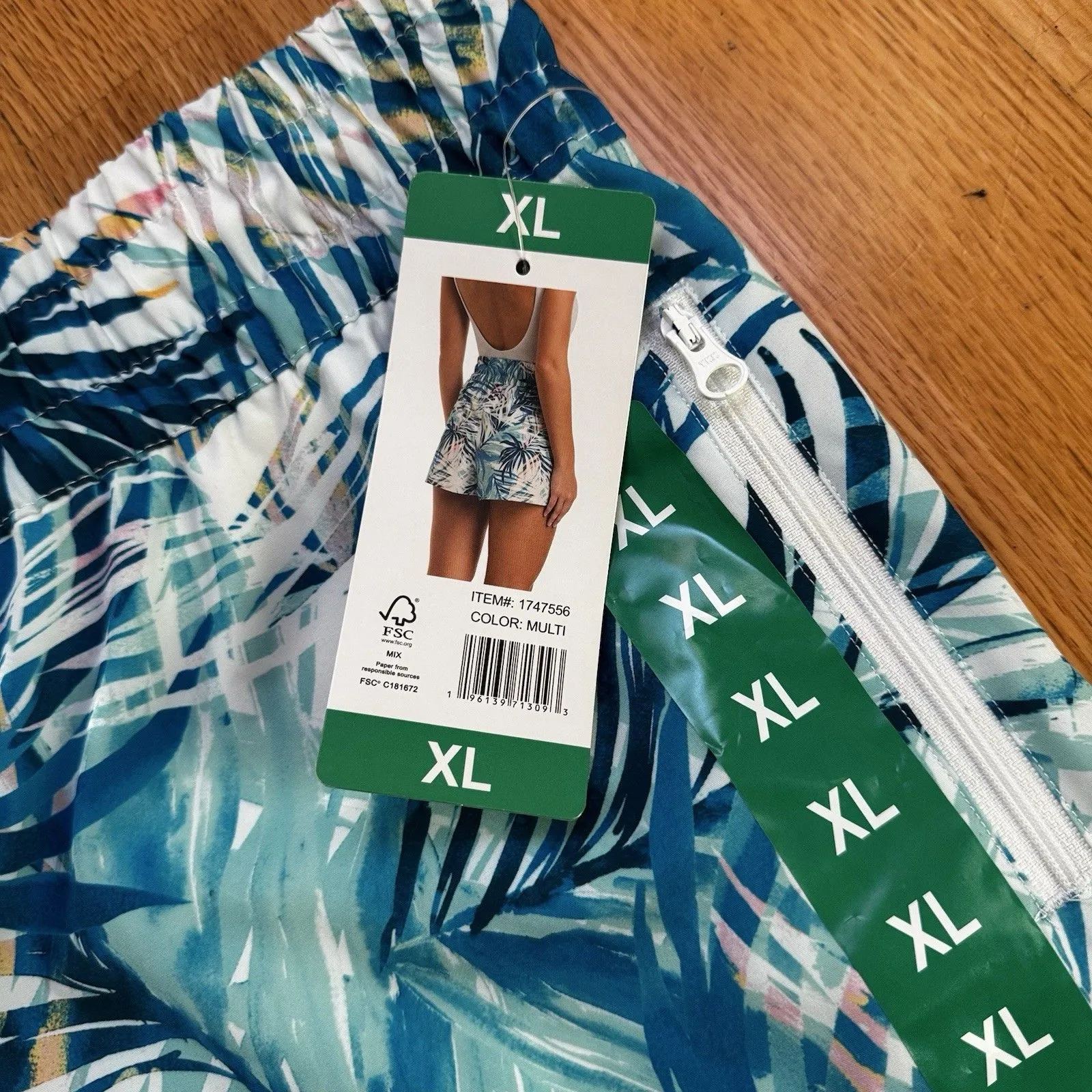 Ocean Pacific Women's Board Shorts Tropical Beach California Surf Leaf XL NWT - Image 13