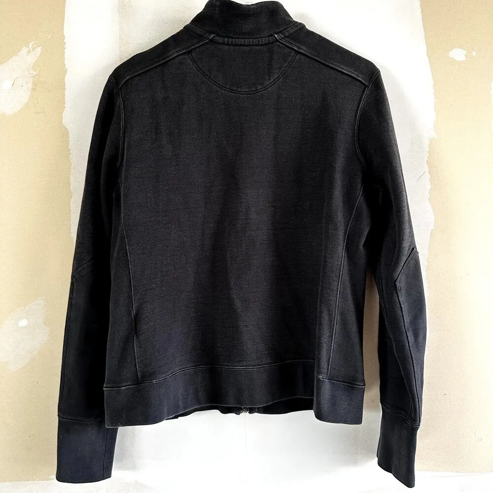 American Giant Full Zip Moto Jacket Fleece High Neck Pockets 100% Cotton Black M Size M - Image 5