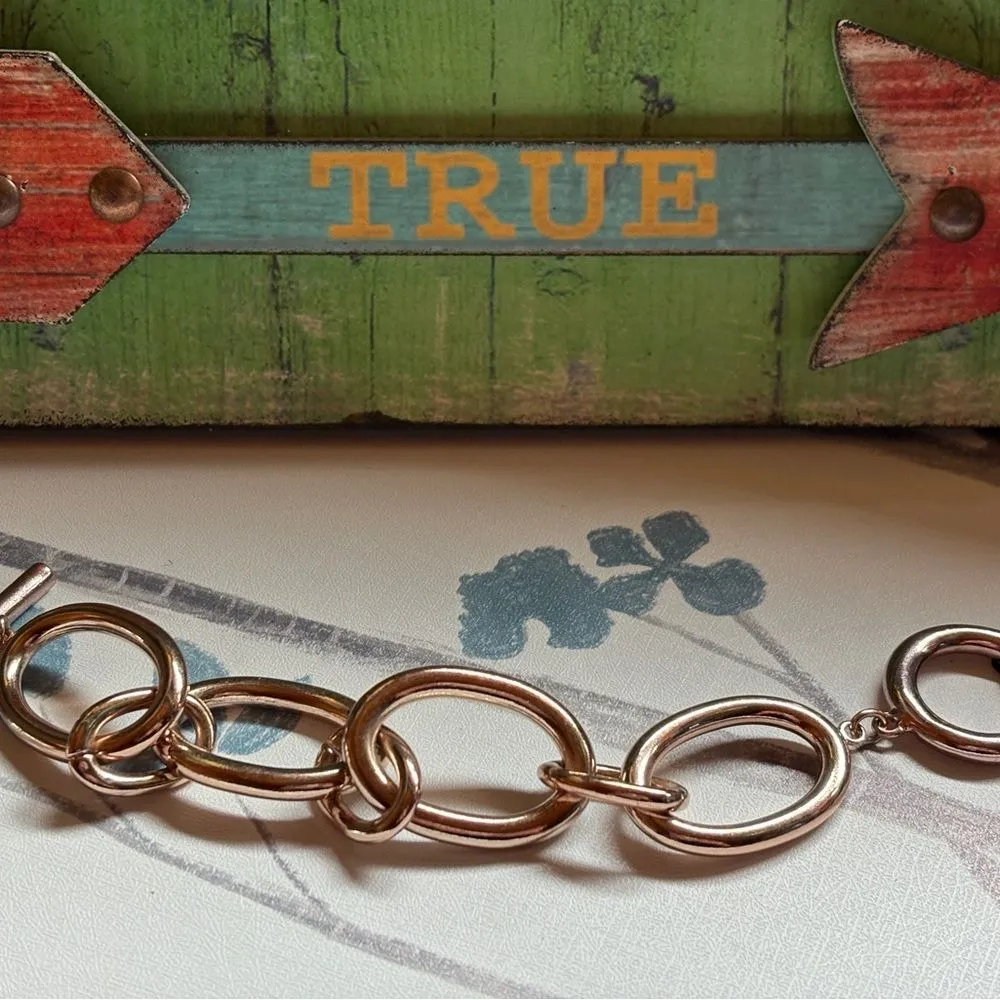 “White House Black Market" Rose Gold Toggle Clasp Bracelet - Image 2