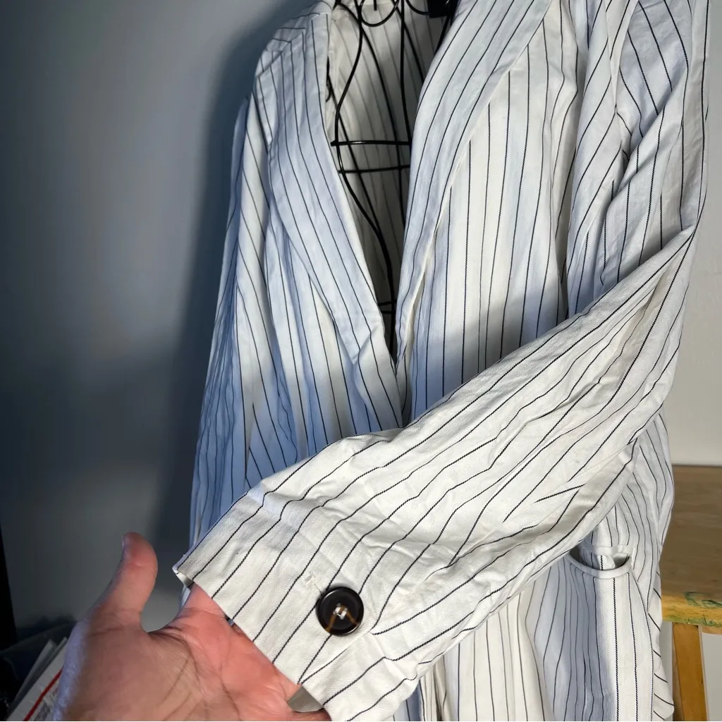 NWOT Lane Bryant White and Black striped preppy women’s Blazer plus size 26 - Image 5