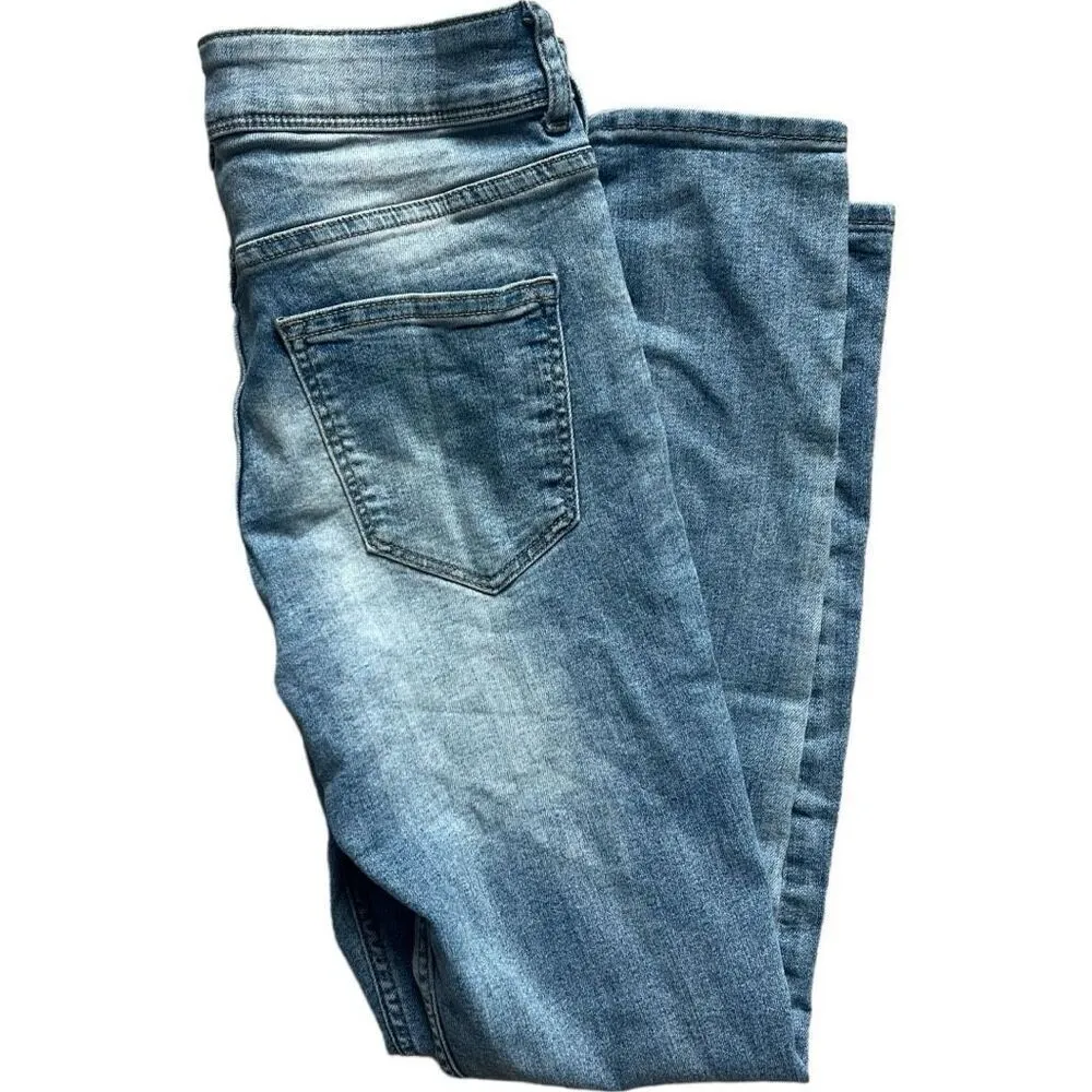 Womens H&M Divided Light Stonewash Mid-Rise Skinny Jeans - Sz 4 - Image 4