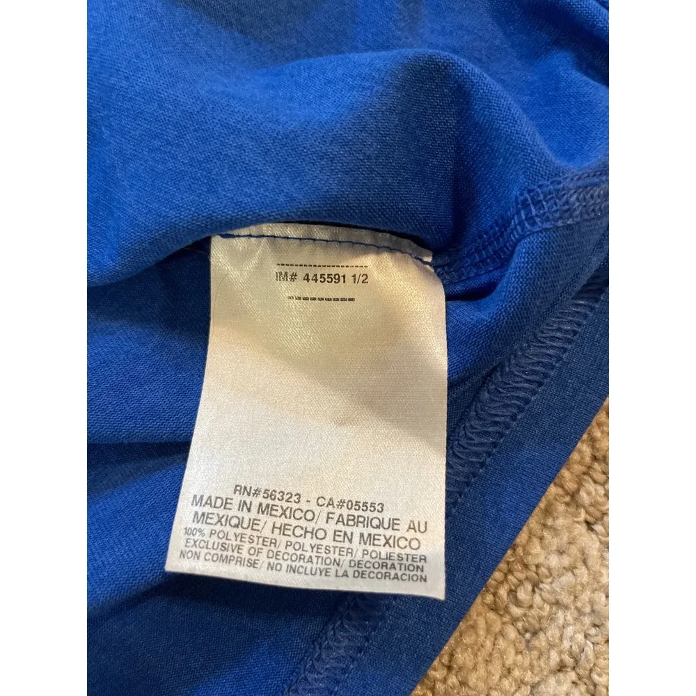 Nike Blue Dri-Fit Long Sleeve Crew Neck Athletic Top XL - Image 4