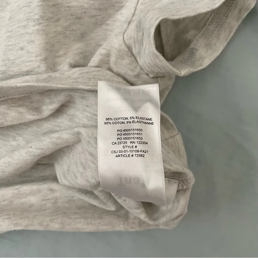 Aritzia TNA Chill Ortiz Cropped T-Shirt in Heather Cloud White Size S - Image 8