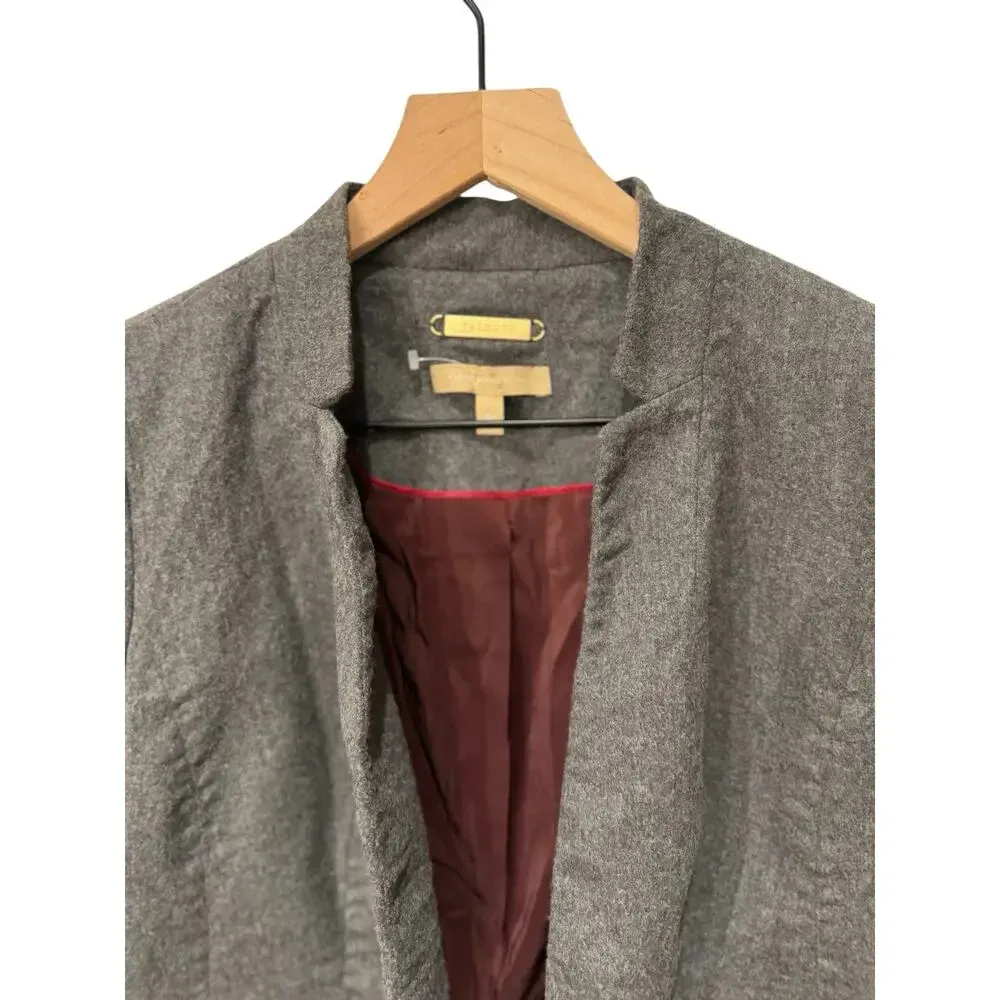 Talbots Blazer Women‎ 10P Gray Wool Fabric Woven in Italy Single Button NWOT - Image 3