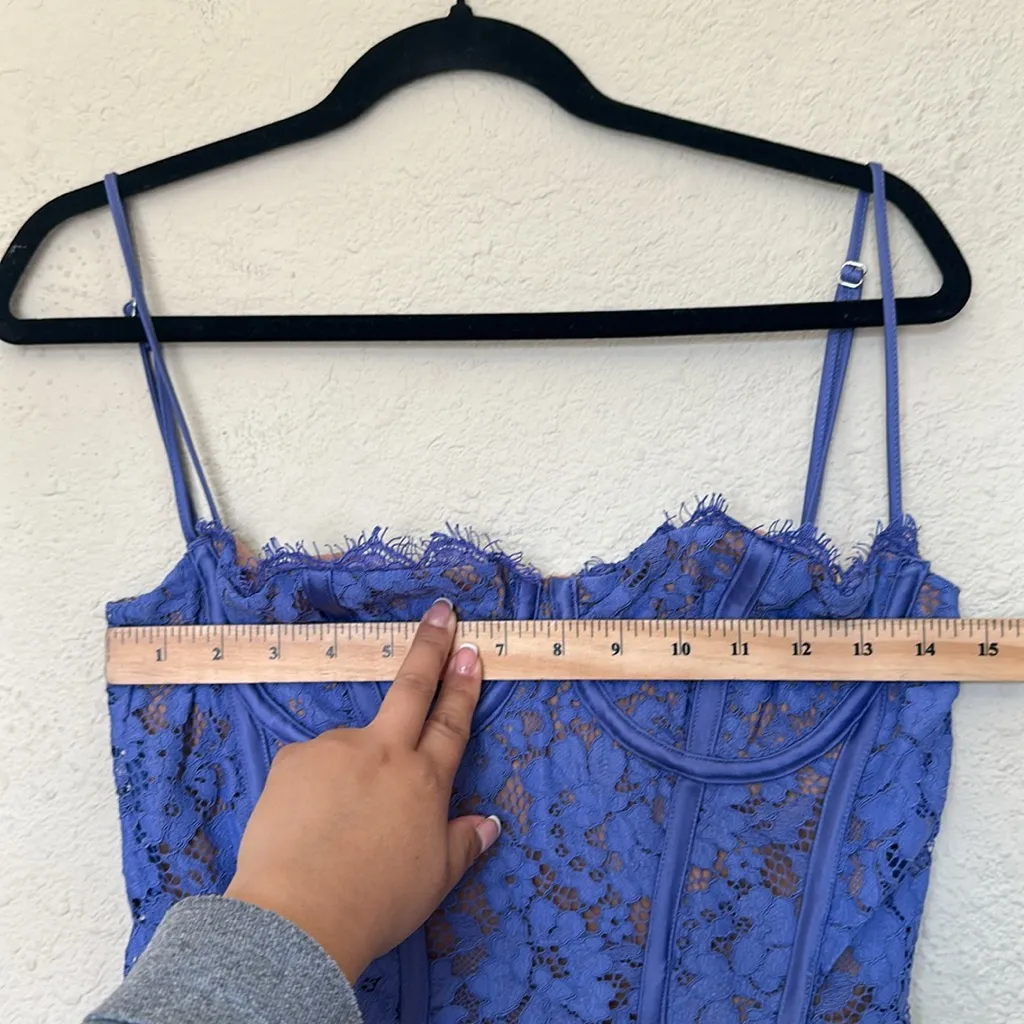 HOUSE OF CB S D-DD‎  'Lala' Lavender Lace Mini Dress purple corset NWOT size S - Image 13