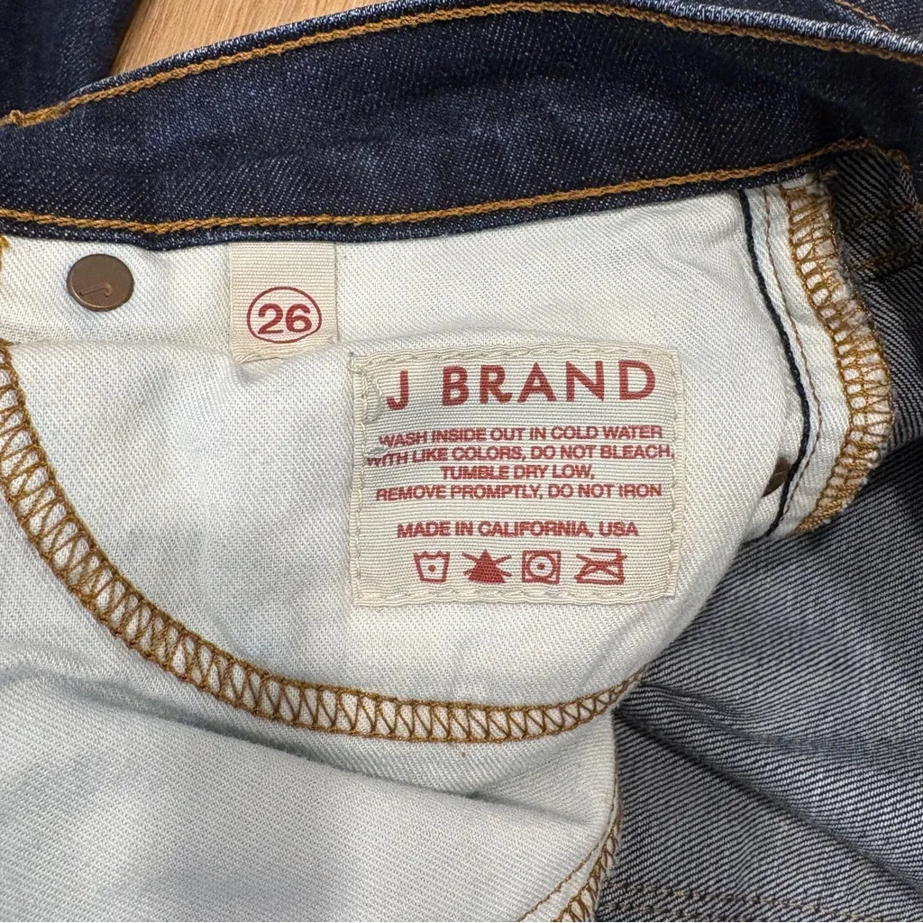 🌟J BRAND🌟 GIGI ANKLE MID CROPPED FLARE STRETCH JEANS DARK WASH SZ 26 - Image 5