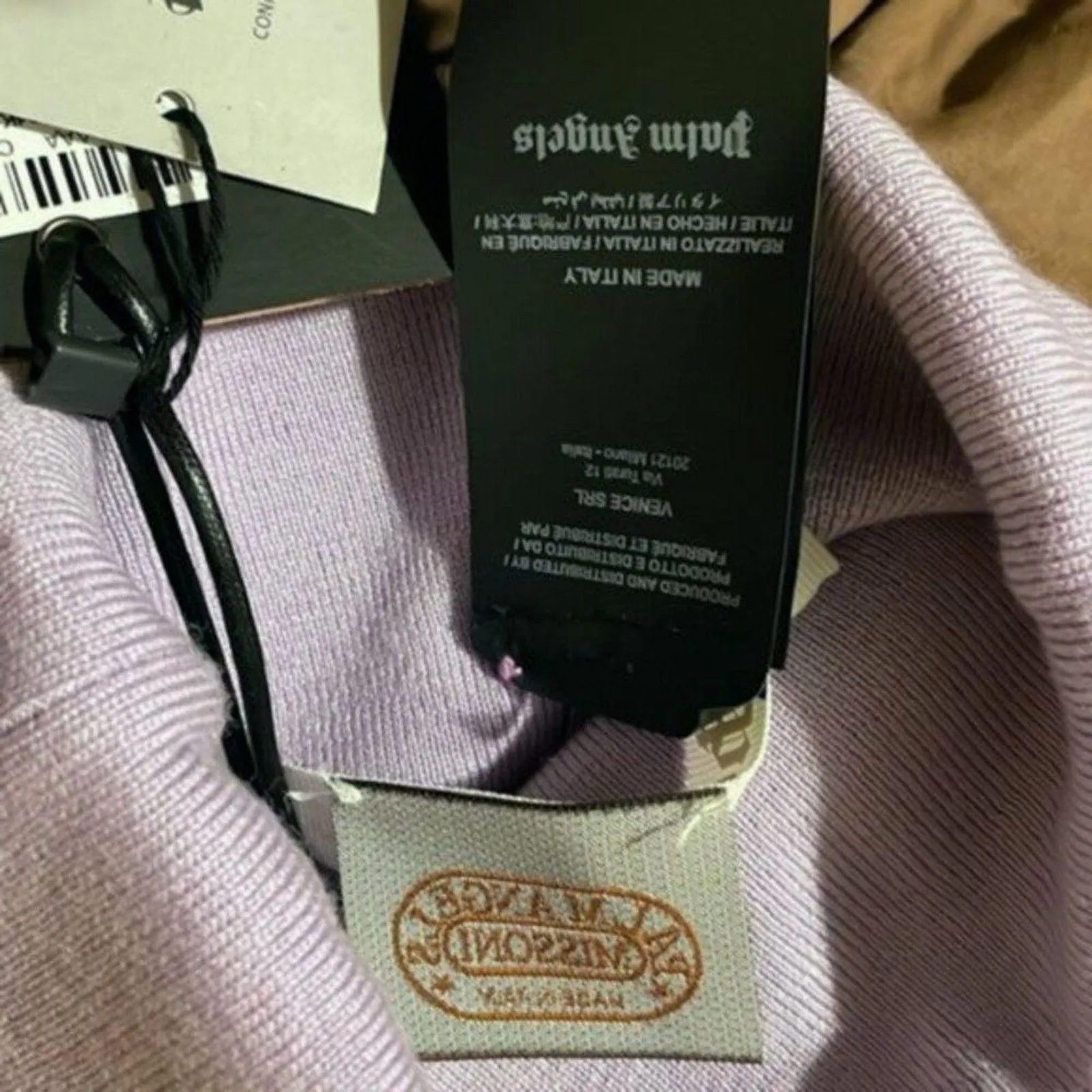 Palm Angels x Missoni embroidered Wool Beanie Lilac - Image 5