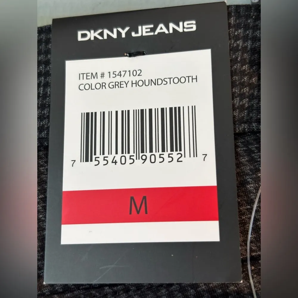 NWT DKNY Jeans Women’s Houndstooth Ponte Stretch Tapered Pants Size M - Image 3