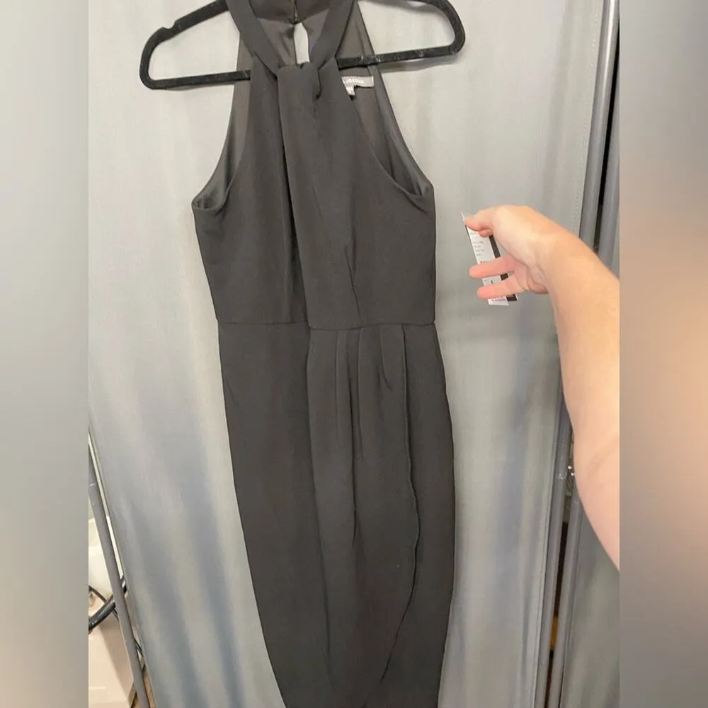 Julia Jordan
Knot Halter Neck Sleeveless Faux Wrap Tulip Hem Midi size 6 (b24.6) - Image 5