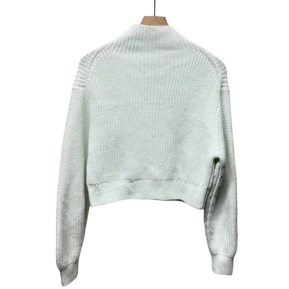 Aritzia Wilfred Sweater Montpellier Sz S Green Ribbed Merino Wool Turtleneck - Image 2