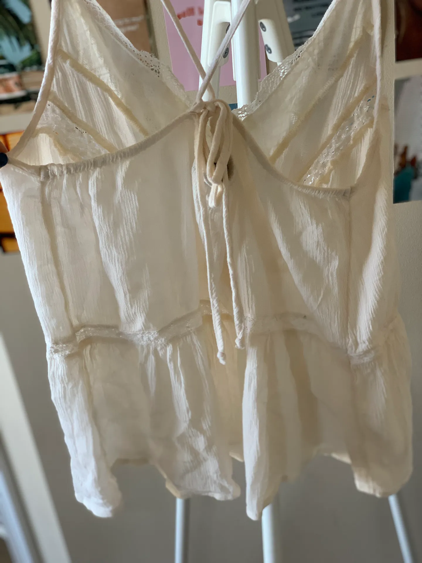 American Eagle Outfitters Cream Tank - Image 4