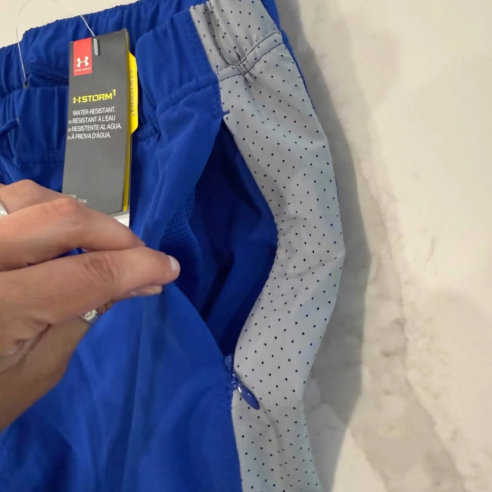 Under Armour Storm NWT Activewear Pants Womens Medium LooseFit Blue ZipperAnkles - Image 5