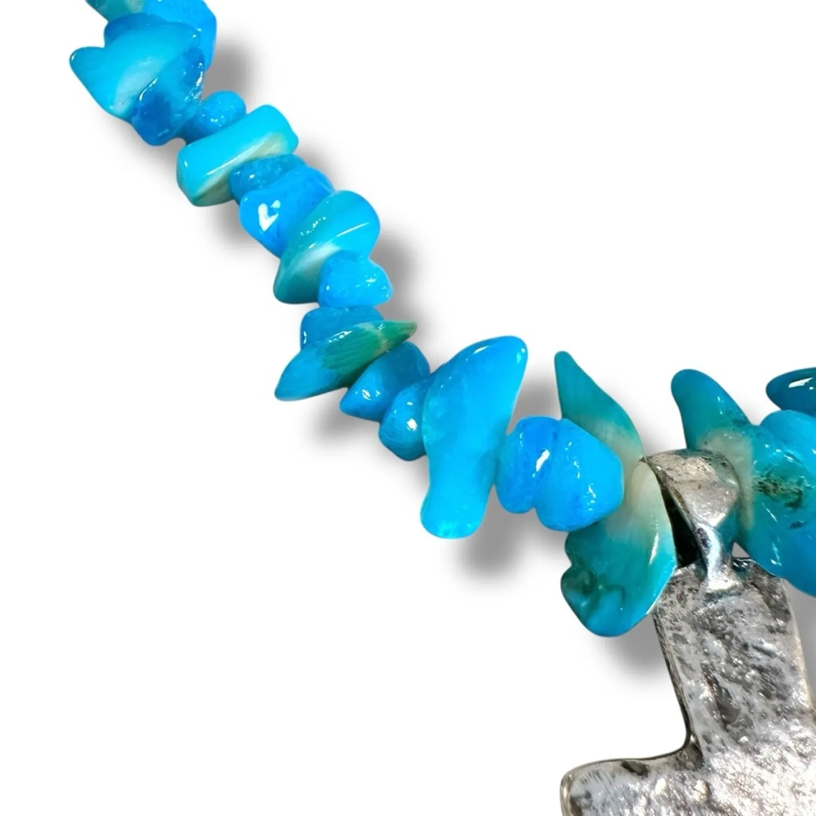 Free People Supernova Choker in Blue NWT Western Bohemian Cross Beach - Image 7