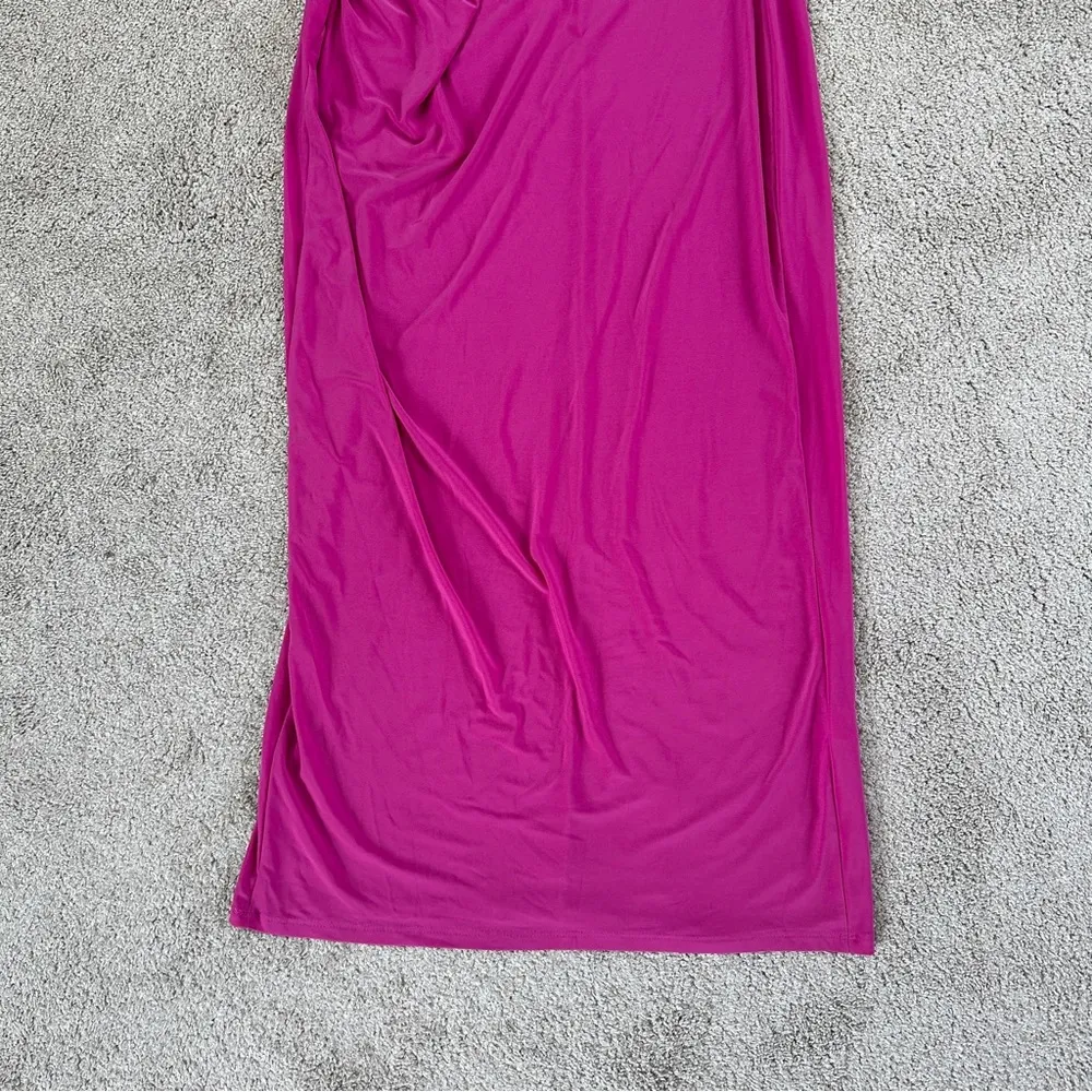 Zara Women’s Draped Neckline Midi Dress Sleeveless Blogger Favorite in Fuchsia M - Image 8