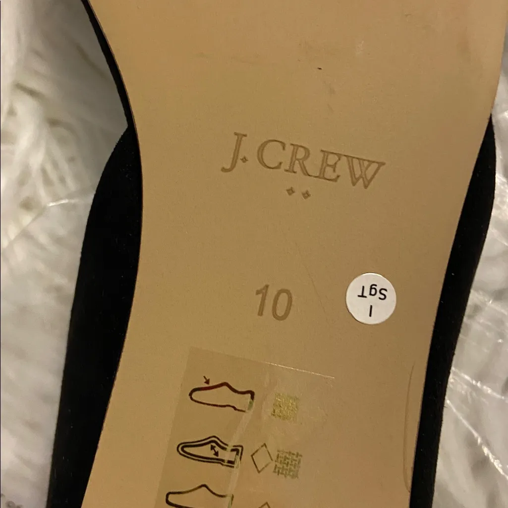 J. Crew Black Pointed Flats shoes size 10 brand new with box see all photos - Image 3