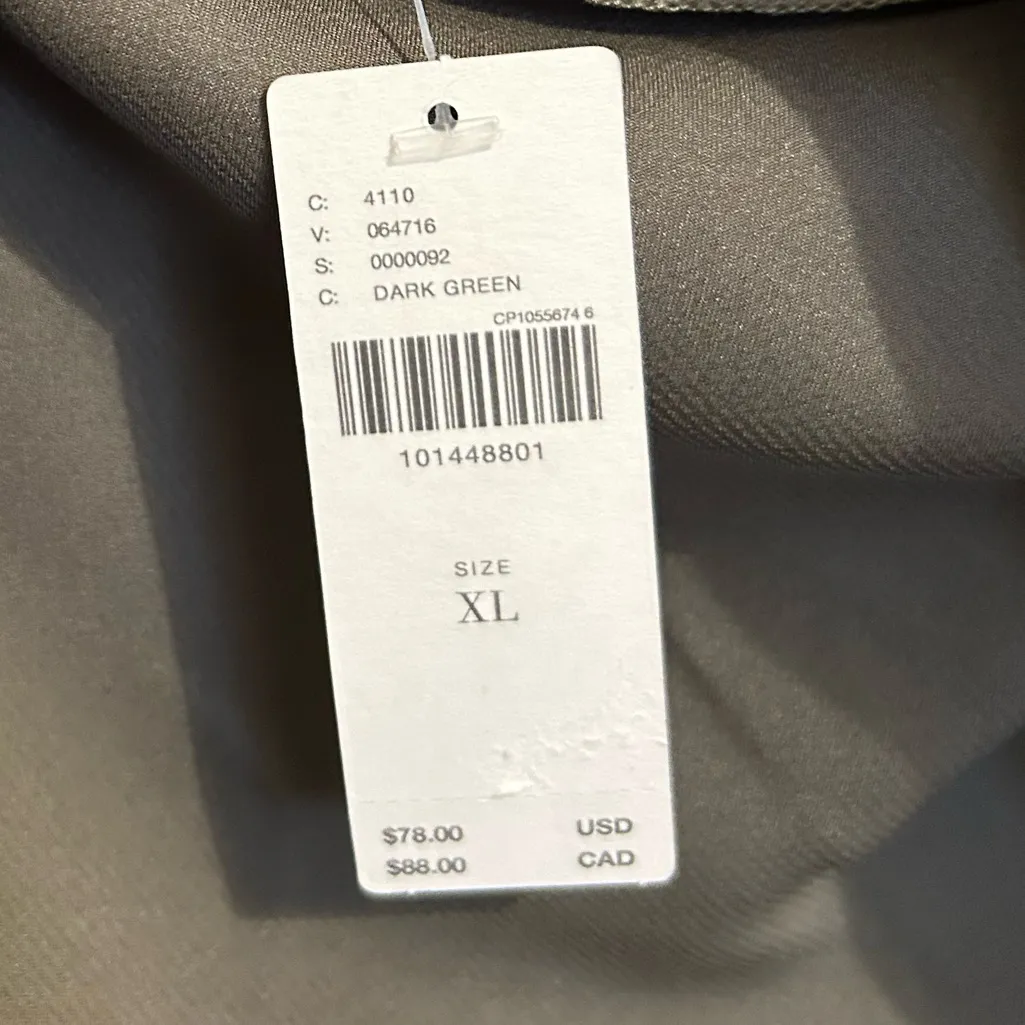 ANTHROPOLOGIE ASYMMETRIC HALTER TOP XL silk/satin look olive / khaki green nwt - Image 7