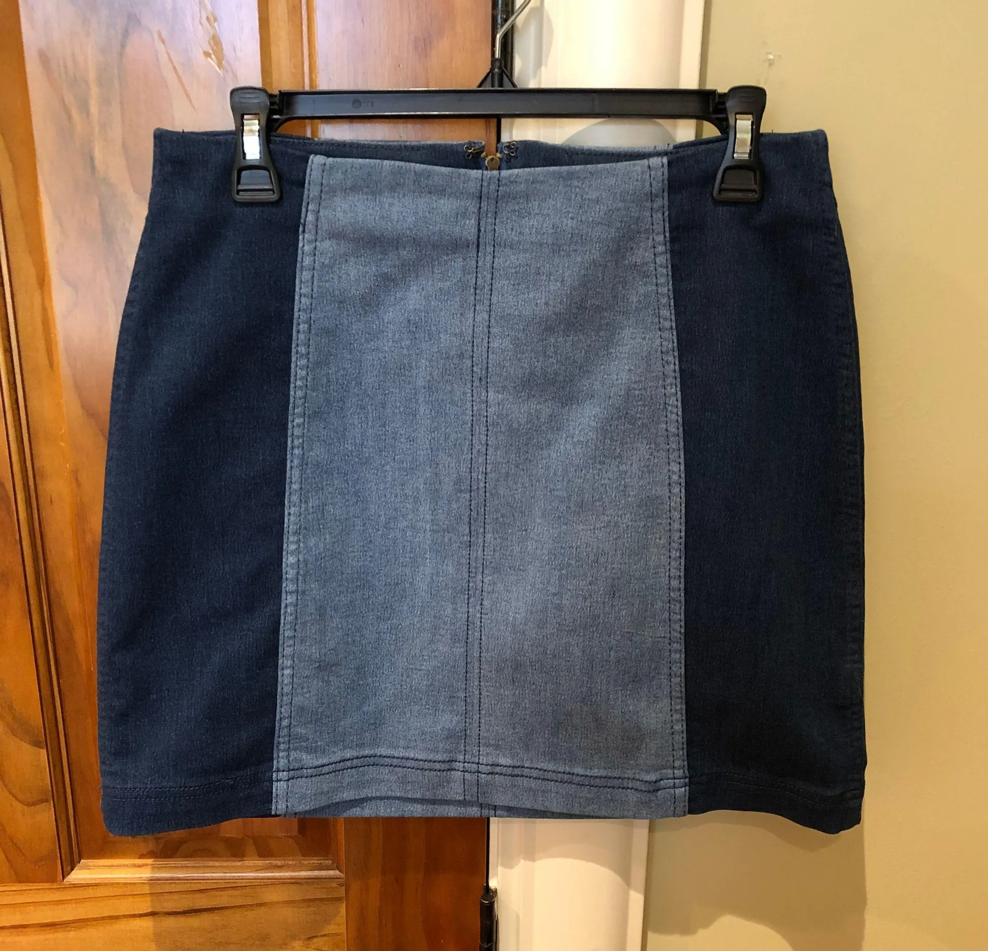 Two-Tone Denim Skirt - Image 2