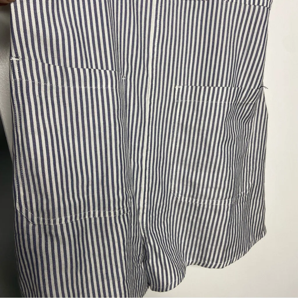 BILLABONG  Blue and White Striped Romper Small - Image 4