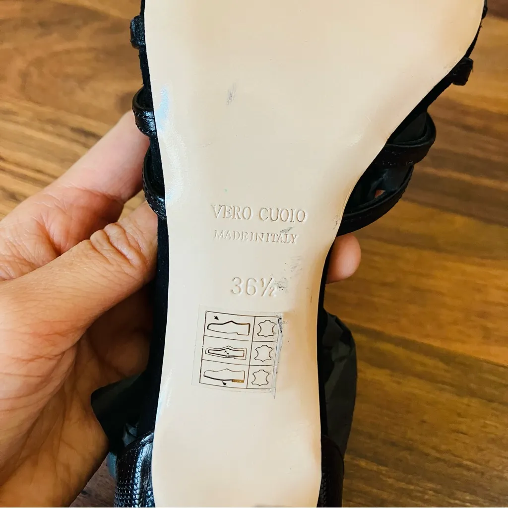 NWT Barneys t-strap heels - Image 5