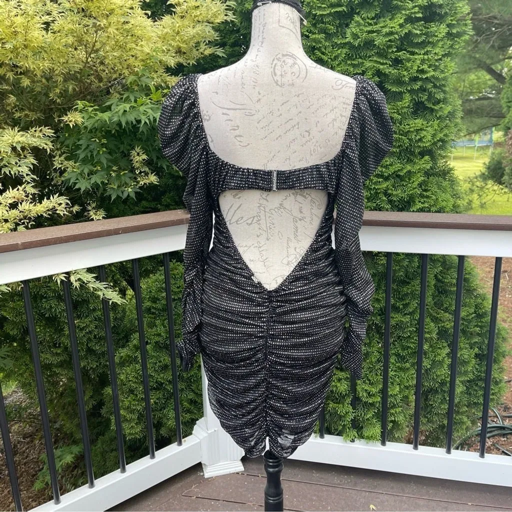 FOR LOVE & LEMONS All That Glitters Whimsigoth Fairy Grunge Cocktail Dress Sz L Black Size L - Image 4