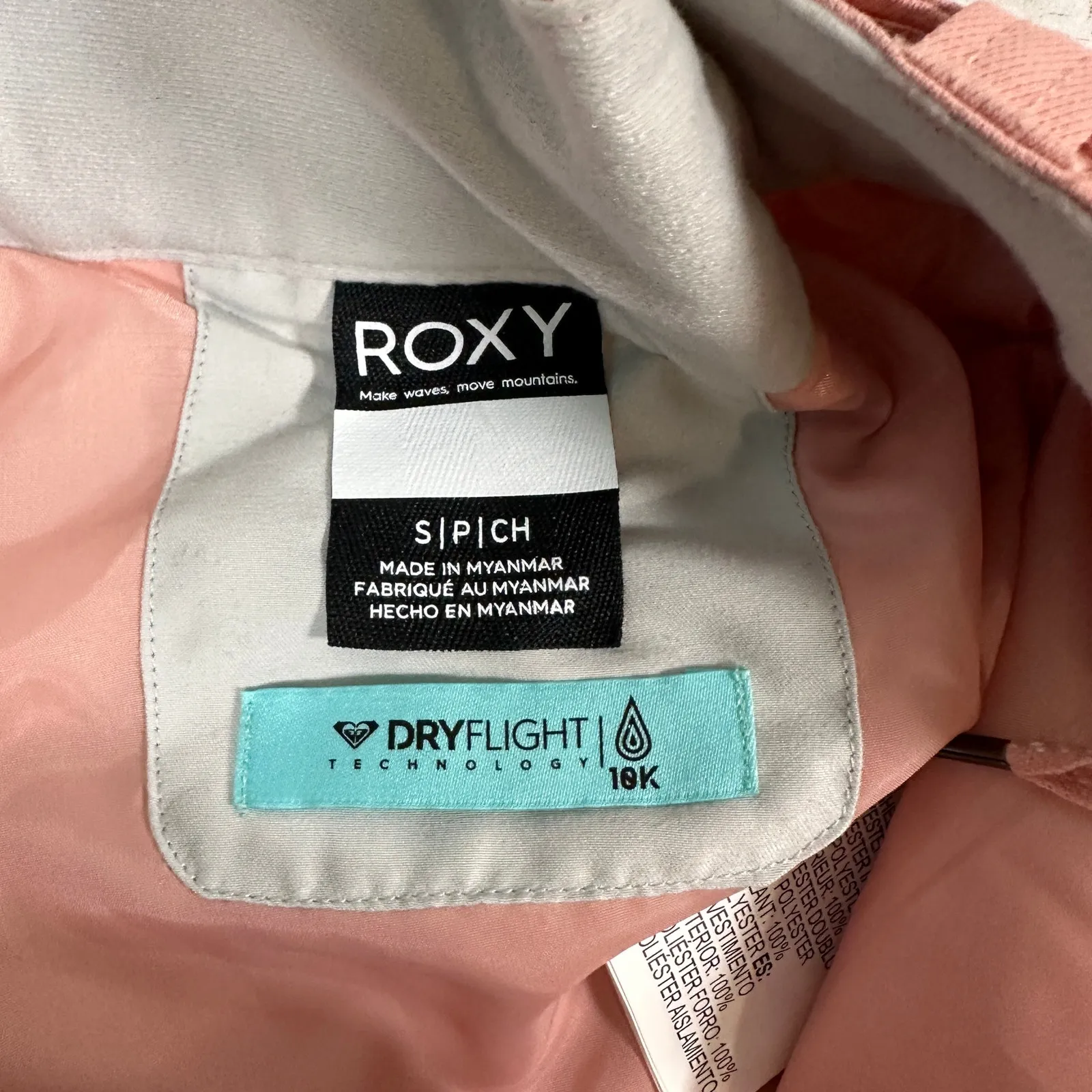 Roxy Women’s Light Pink Flare Snowboard Pants – Small – Adjustable – MSRP $159 - Image 3
