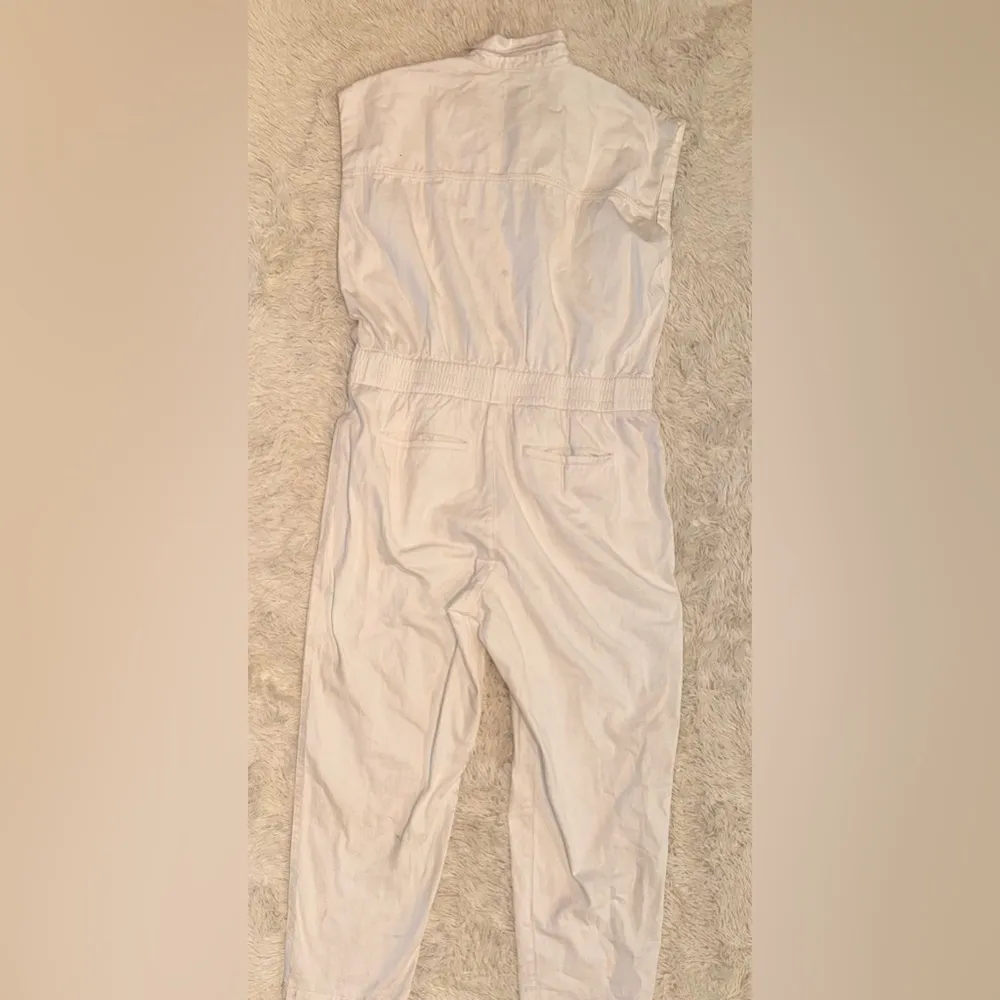 NWOT PISTOLA Rosie Padded Shoulder Cotton Jumpsuit in Porcelain Size XXL - Image 5