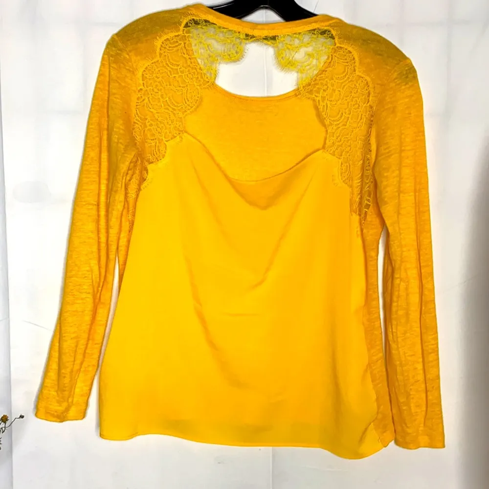 Sandro Paris Lace Back Linen Blouse Top 1 - Image 4