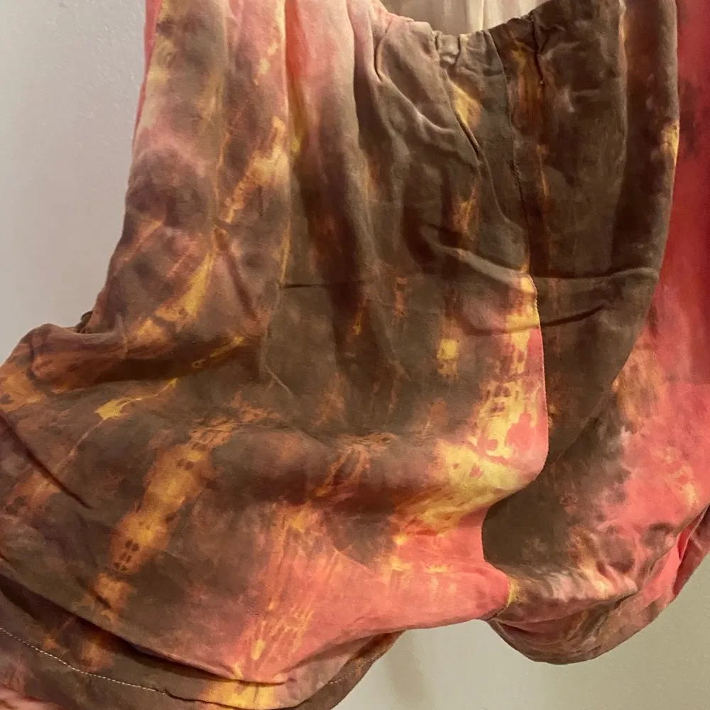 Nectar clothing Brown & Pink Tie Dye Romper M Medium Bust 34” 36” Viscose - Image 7