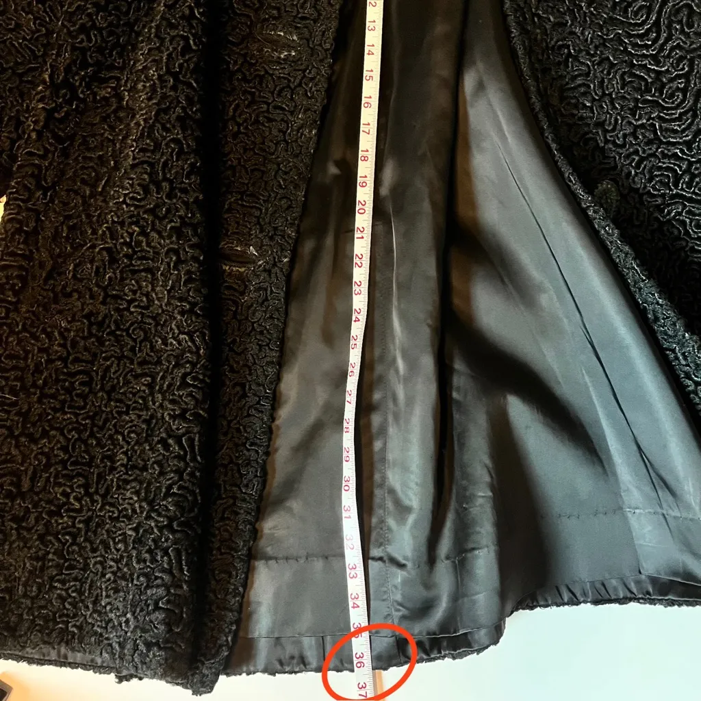 Vtg. Mink Astrakin by Lepshire made in France. Black - Image 8