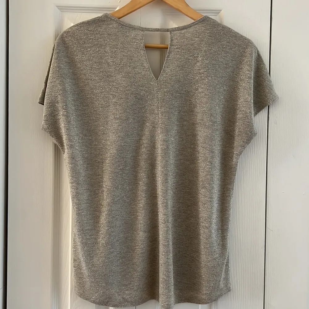 Massimo Dutti gold glitter tshirt - Image 4