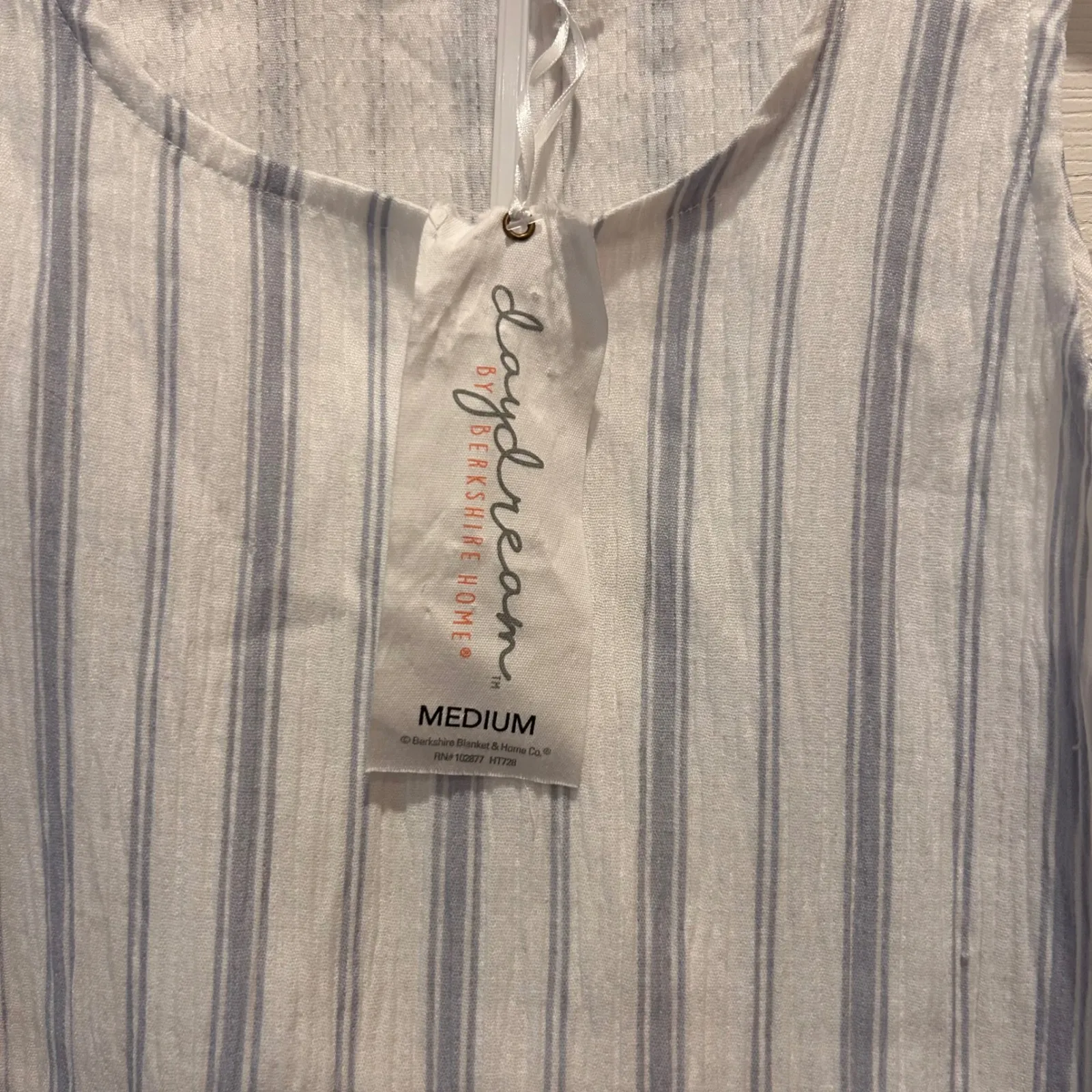 NWT Daydream by Berkshire Home Womens Medium Striped Tank Top Pants Pajama Set White Size undefined - Image 3