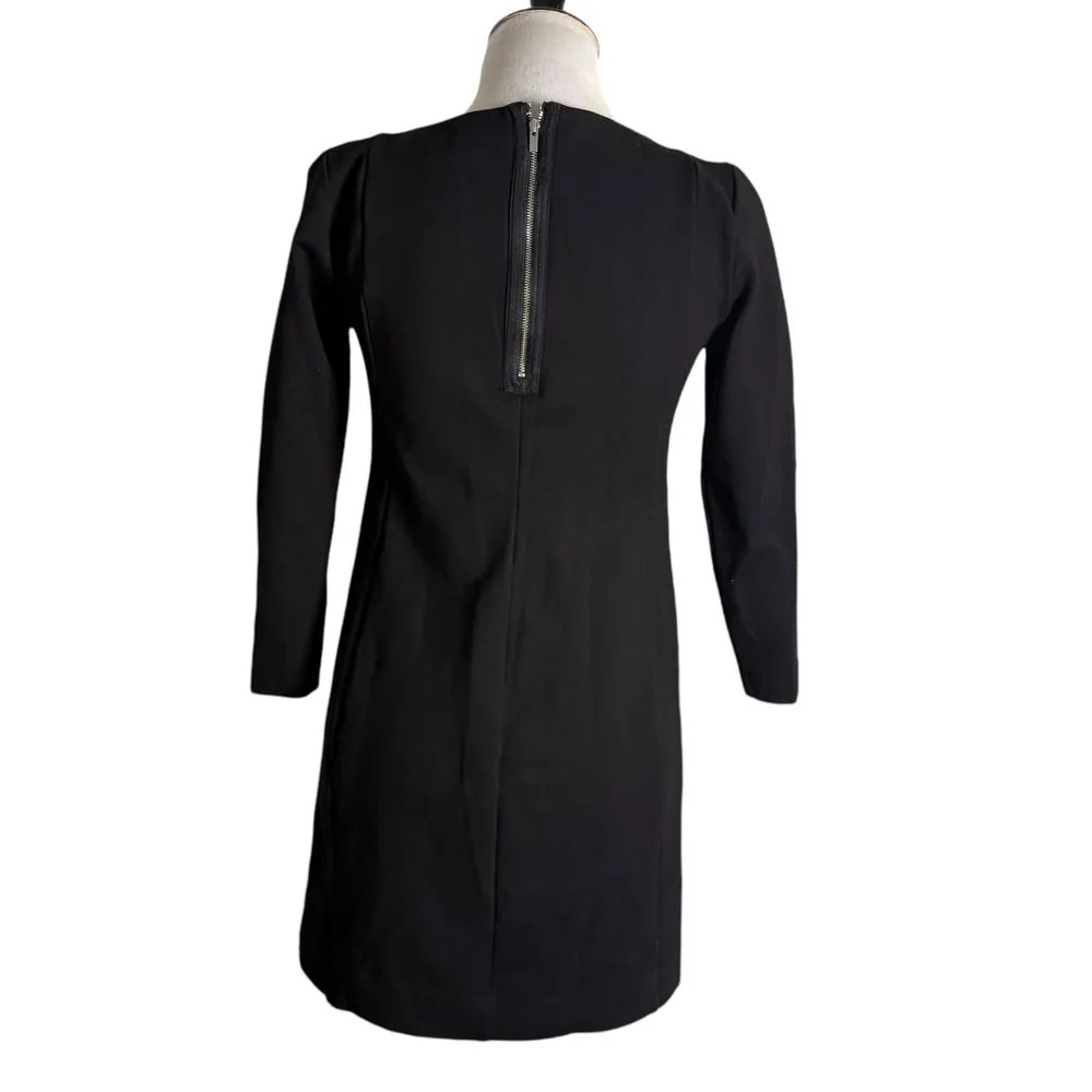 J. Crew Black Ponte Dress Women Size XS Stretch Preppy‎ Office Minimalist - Image 5