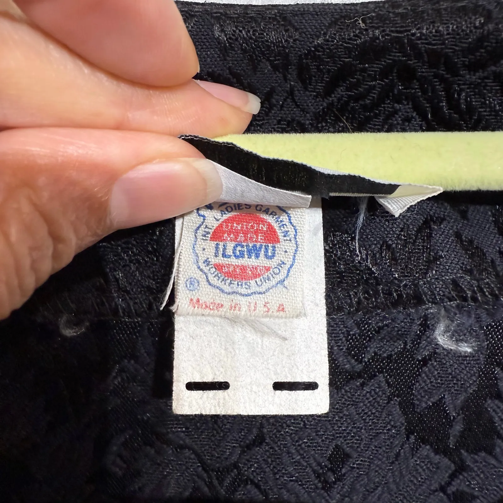 Virgo II Black Embroidered Floral Vintage Blouse Sz 16 - Image 7