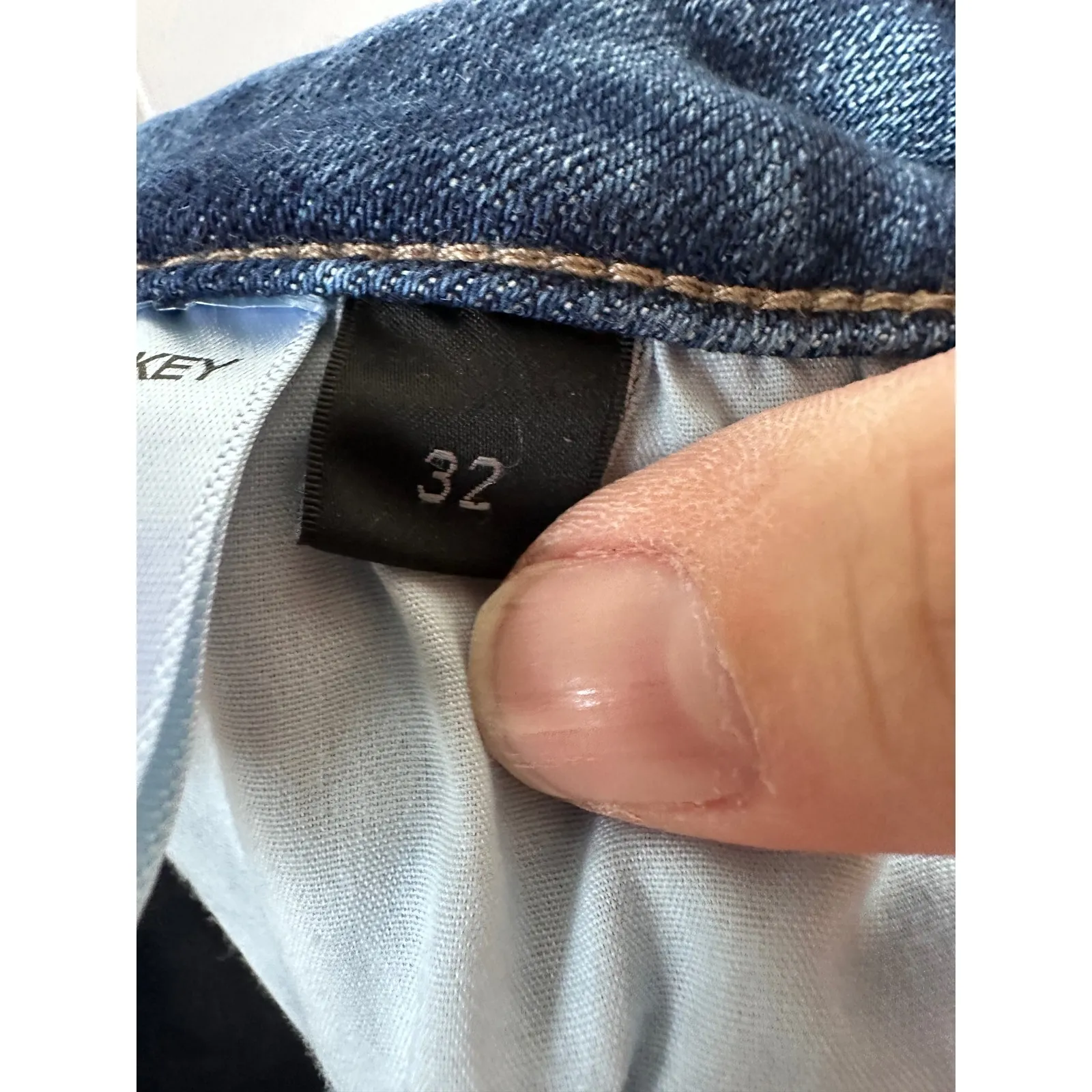 Flying Monkey Prudent Size 32 Distressed‎ High Rise Crop Raw Hem Jeans Dark Wash - Image 3