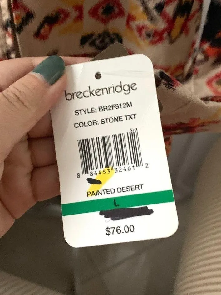 Breckenridge Western Tribal Printed Zip Up Shirt Jacket Shacket in Stone - Image 9