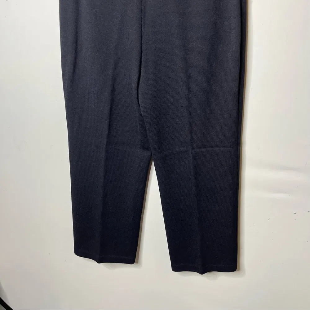 NWOT St. John Caviar black knit pull on pants sz 12 - Image 6