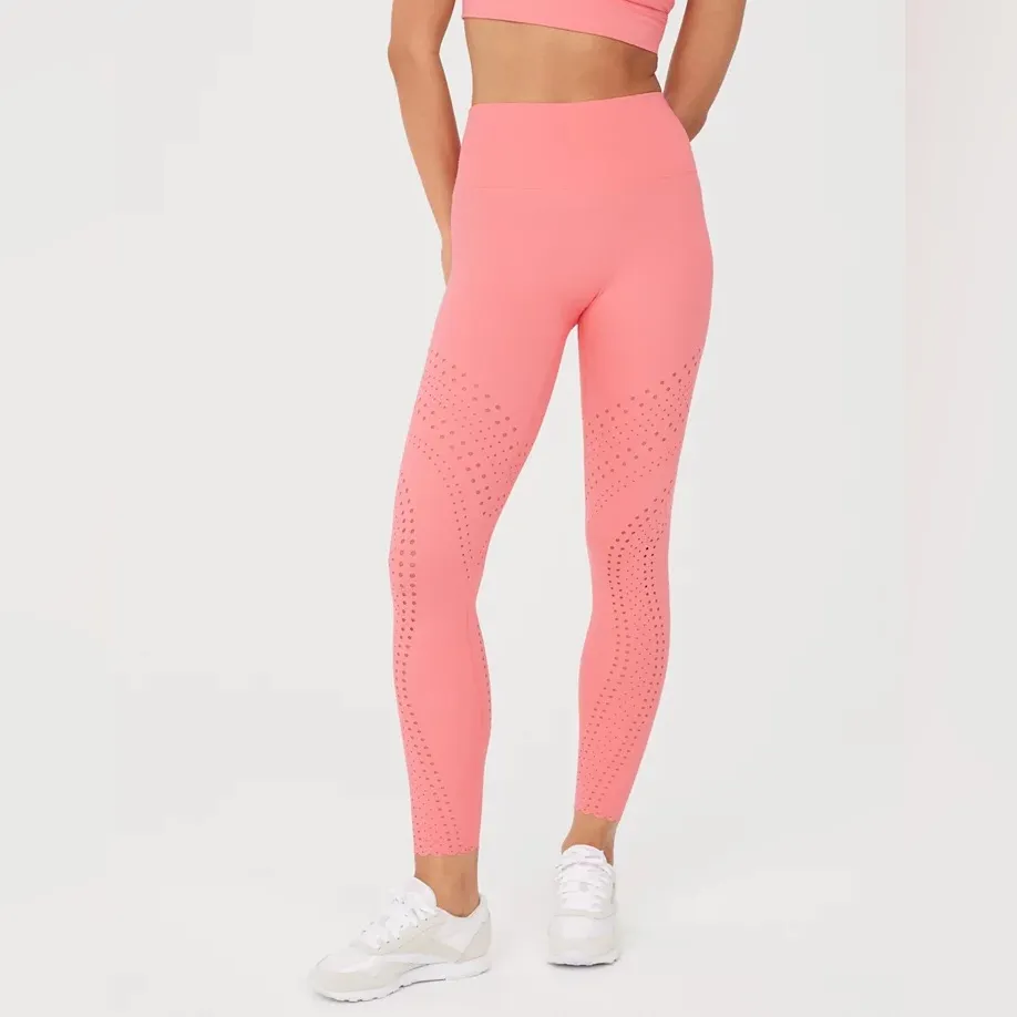 NWOT Offline By Aerie Goals Lasercut 7/8 Hi Rise Pink Real Good Leggings - Image 2
