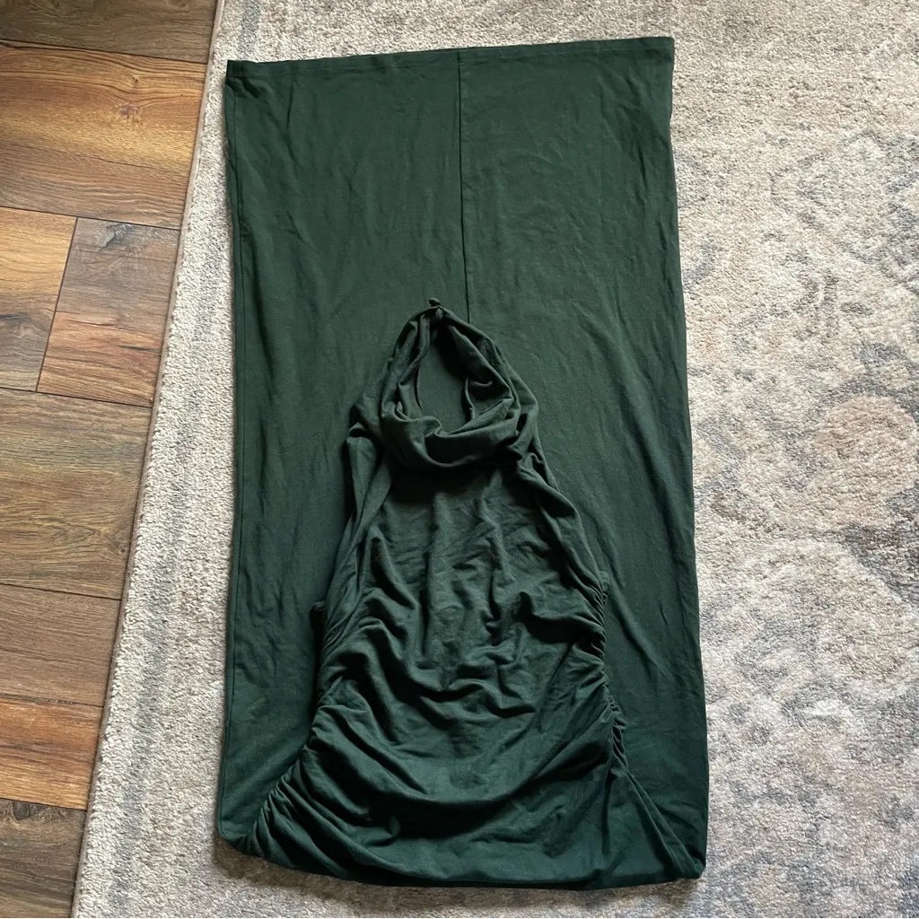 Reformation Jazlyn Knit Halter Maxi Dress Forest Green Size Small - Image 8