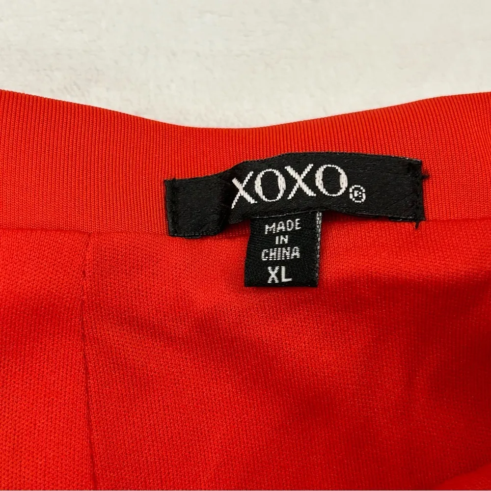 XOXO Red MIDI Formal Dress Skirt Women’s XL Has Censor Tag - Image 4